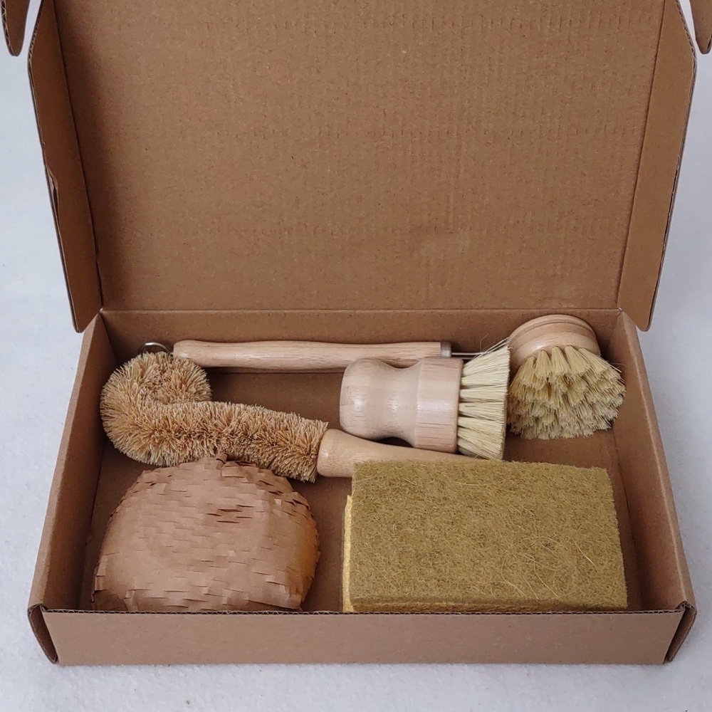 100% All Natural Bamboo Dish Brush SET - Picture 10 of 13